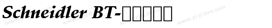 Schneidler BT字体转换